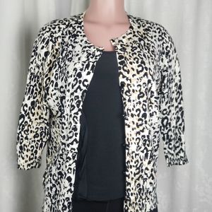 Designers Originals Womens Cardigan Sweater Black